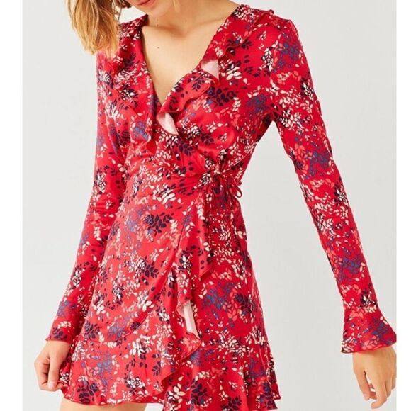 Urban Outfitters Red Ruffle Dress - Picture 2 of 5